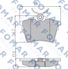 FOMAR FRICTION fo919581 -  Комплект тормозных колодок, дисковый тормоз
